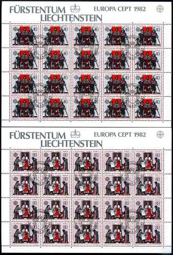 Liechtenstein Kleinbögen 791-792 Cept Ersttagssonderstempel #JE978