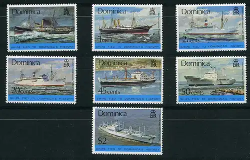 Dominica 437-443 postfrisch Schiffe #IF514