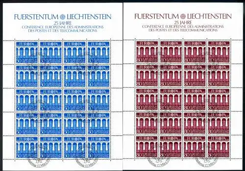 Liechtenstein Kleinbögen 837-838 Cept Ersttagssonderstempel #JE990