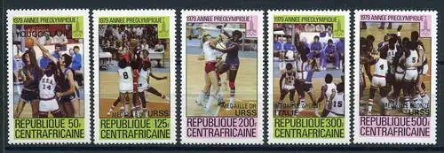 Zentralafrika 653-57 postfrisch Olympiade 1980 Moskau #JG549