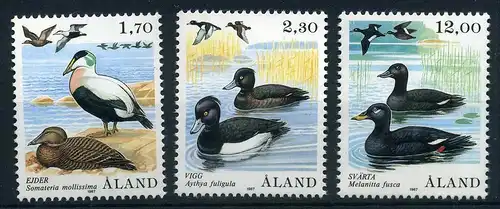 Aland 20-22 postfrisch Vögel/ Enten #1031