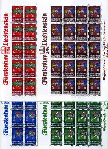 Liechtenstein Kleinbögen 766-769 Ersttagssonderstempel #JE973