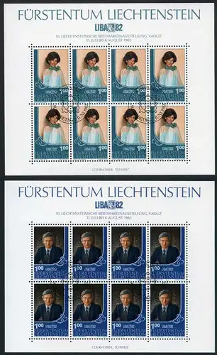 Liechtenstein Kleinbögen 797-798 Ersttagssonderstempel #JE979