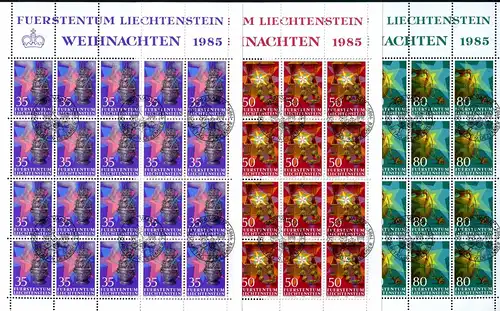 Liechtenstein Kleinbögen 884-886 Weihnachten Ersttagssonderstempel #JG401