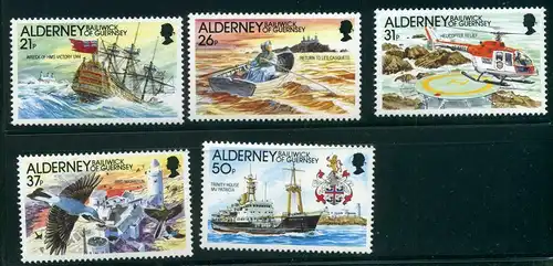 Schiffe Alderney MiNr 49-53 ** #IF520