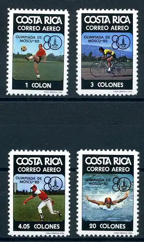 Costa Rica 1065-68 postfrisch Olympiade 1980 #JG541