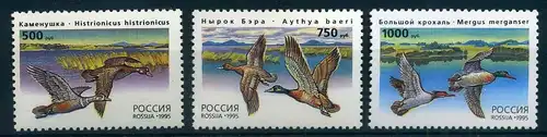 Russland 462-464 postfrisch Vögel, Enten #IM297