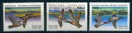 Russland 462-464 postfrisch Vögel, Enten #IM297