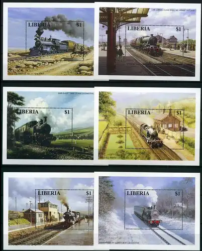 Liberia Block 142-155 postfrisch Eisenbahn #IU796