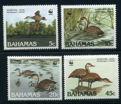 Bahamas 672-75 postfrisch Vögel/ Enten #IM299