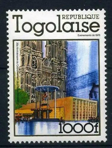 Togo 1280 A postfrisch Bauwerke #IN543