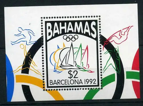 Bahamas Block 67 postfrisch Olympiade 1992 #JG609
