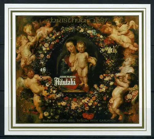 Aitutaki Block 69 postfrisch Madonnen #IN554