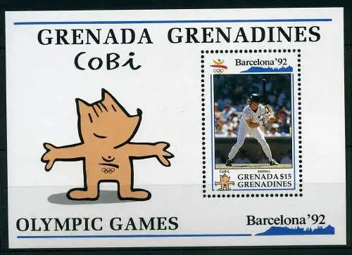 Grenada/ Grenadinen Block 237 postfrisch Olympiade Barcelona #JG603