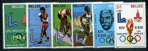 Belize 563-568 postfrisch Olympiade 1984 Los Angeles #JG571