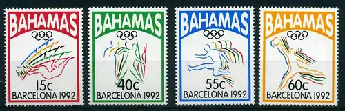 Bahamas 783-86 postfrisch Olympiade Barcelona 1992 #JG610