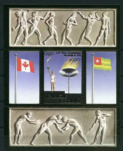 Togo Block 100 postfrisch Olympiade 1976 Montreal #JG758