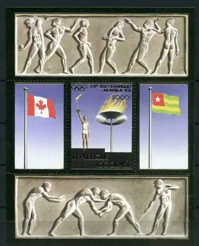 Togo Block 100 postfrisch Olympiade 1976 Montreal #JG758