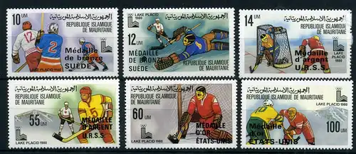 Mauretanien 671-76 postfrisch Olympiade 1980 Lake Placid #JG582