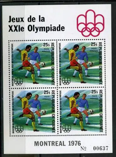 Guinea Block 45 A postfrisch Olympia 1976 #JG767