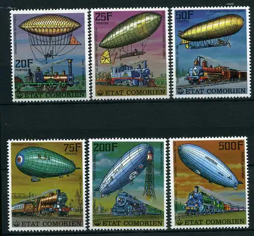 Komoren 339-344 A postfrisch Zeppelin #GO542