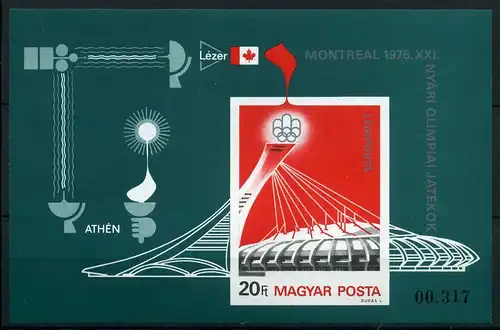 Ungarn Block 119 B postfrisch Olympia 1976 Montréal #JJ431
