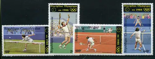 Zentralafrika 1265-1268 postfrisch Olympiade 1988, Tennis #JG598