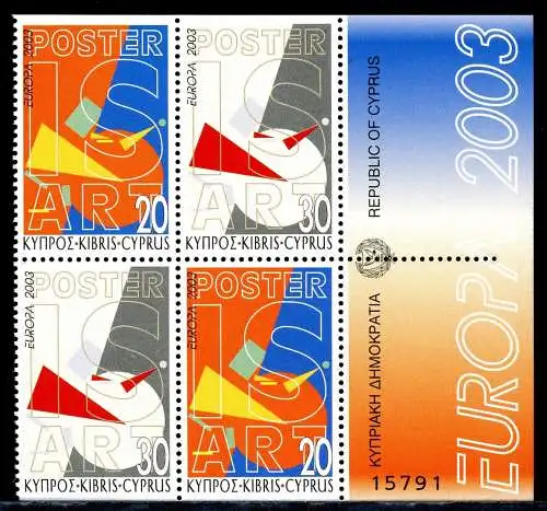 Zypern H-Blatt 1013-14 postfrisch Cept 2003 #IN271