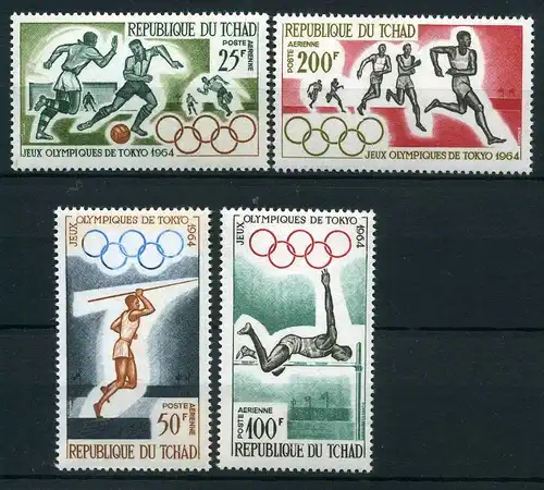 Tschad 120-123 postfrisch Olympiade Tokio 1964 #JG761