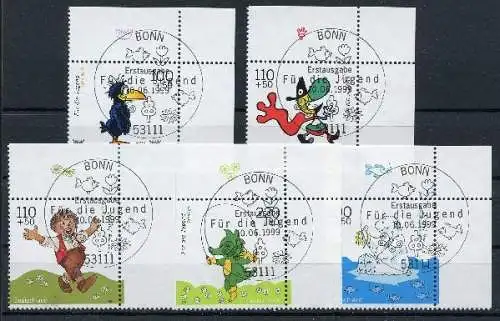 Bund Eckrand 2055-2059 Für die Jugend Ersttagssonderstempel #IN857