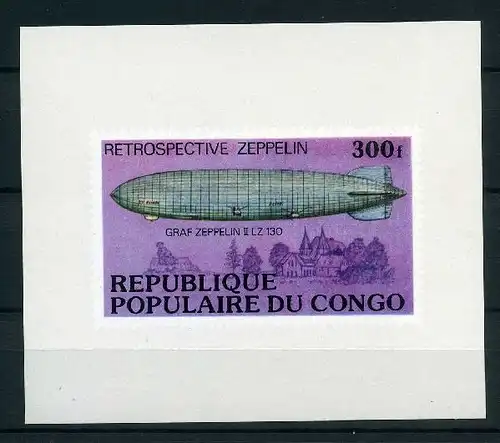 Kongo 581 postfrisch Zeppelin Luxusblock #GO561