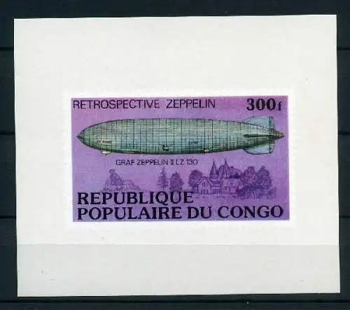 Kongo 581 postfrisch Zeppelin Luxusblock #GO561