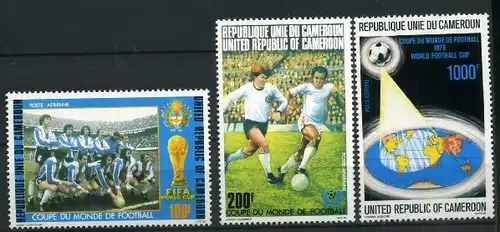 Kamerun 885-87 postfrisch Fußball #GE472