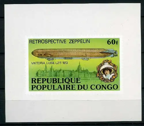 Kongo 578 postfrisch Zeppelin Luxusblock #GO563
