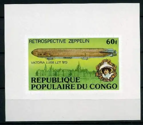 Kongo 578 postfrisch Zeppelin Luxusblock #GO563