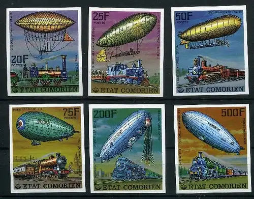 Komoren 339-344 B postfrisch Zeppelin #GO621