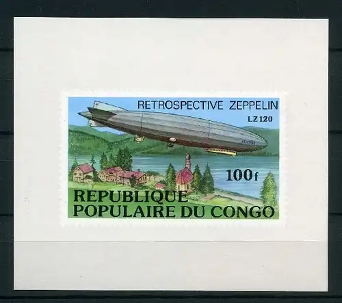 Kongo 579 postfrisch Zeppelin Luxusblock #GO562