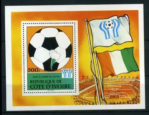 Elfenbeinküste Block 12 postfrisch Fußball #GE462