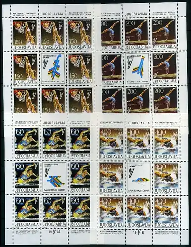 Jugoslawien Kleinbogen 2230-2233 postfrisch Sport #OZ623