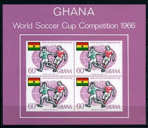 Ghana Block 22 postfrisch Fußball #GE466