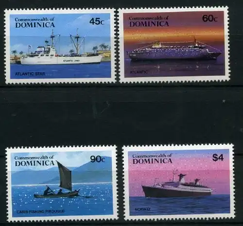 Dominica 856-59 postfrisch Schiffe #IF533