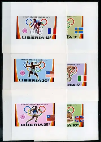 Liberia 826-31 postfrisch Olympiade 1972 #JG709