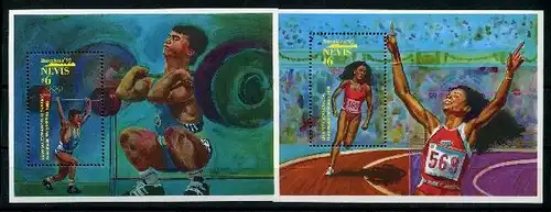 Nevis Block 44-45 postfrisch Olympiade 1992 #JG799