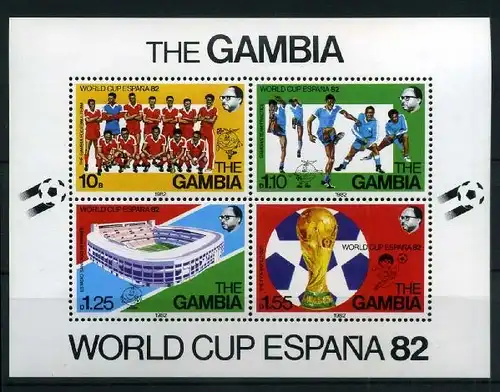 Gambia Block 6 postfrisch Fußball #GE464