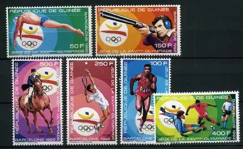 Guinea 1256-1261 A postfrisch Olympiade 1992 #JG683