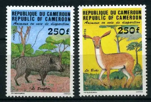 Kamerun 1048-49 postfrisch Wildtiere #IN572