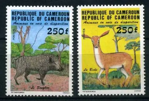 Kamerun 1048-49 postfrisch Wildtiere #IN572