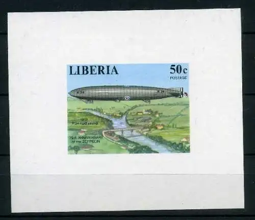 Liberia 1059 B postfrisch Zeppelin Luxusblock #GO572