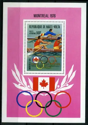 Obervolta Block 45 postfrisch Olympiade 1976 #JG687