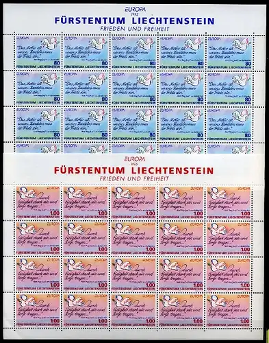 Liechtenstein Kleinbogen 1103-1104 postfrisch Cept #JE956